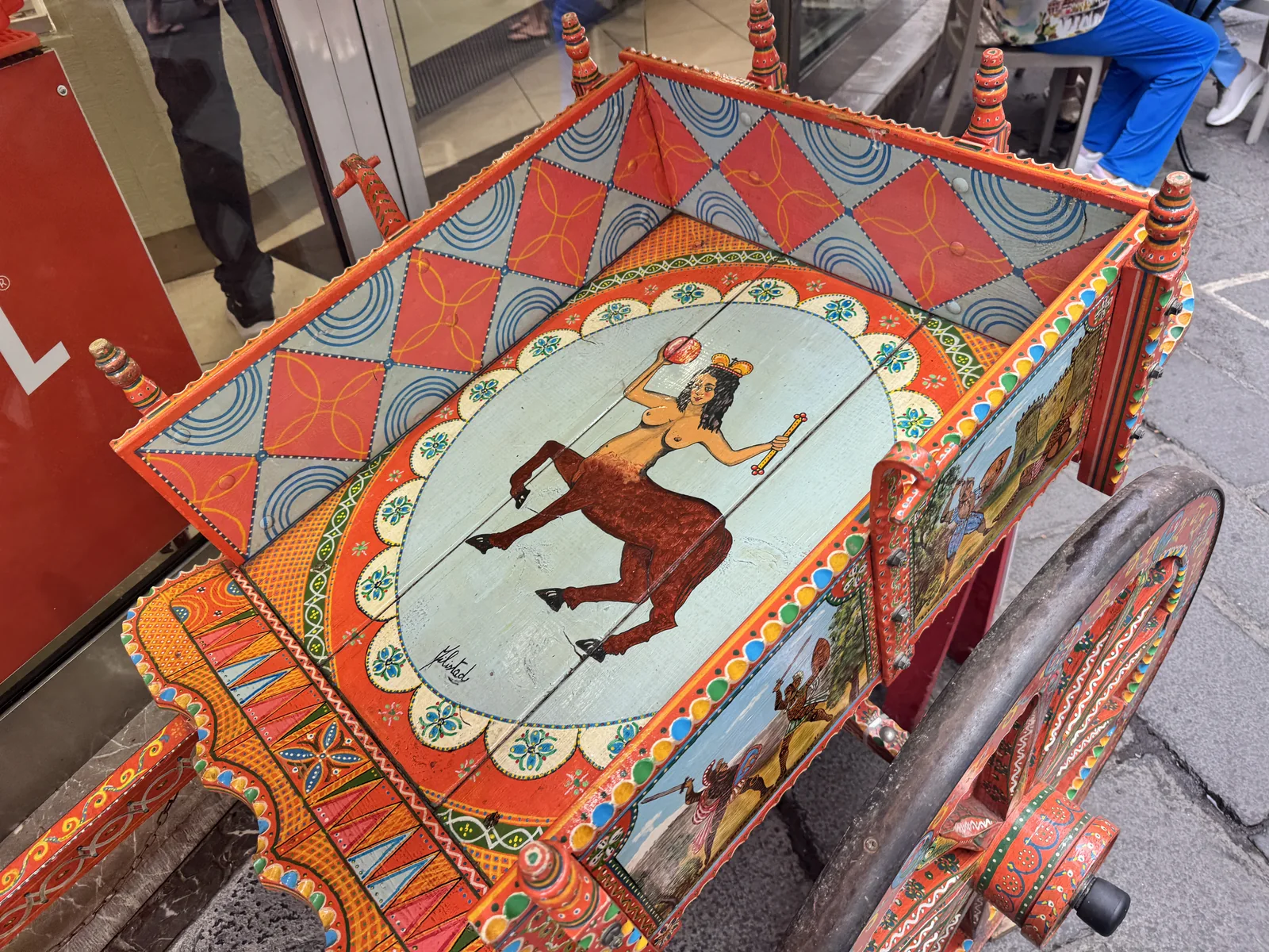 Painted cart panel