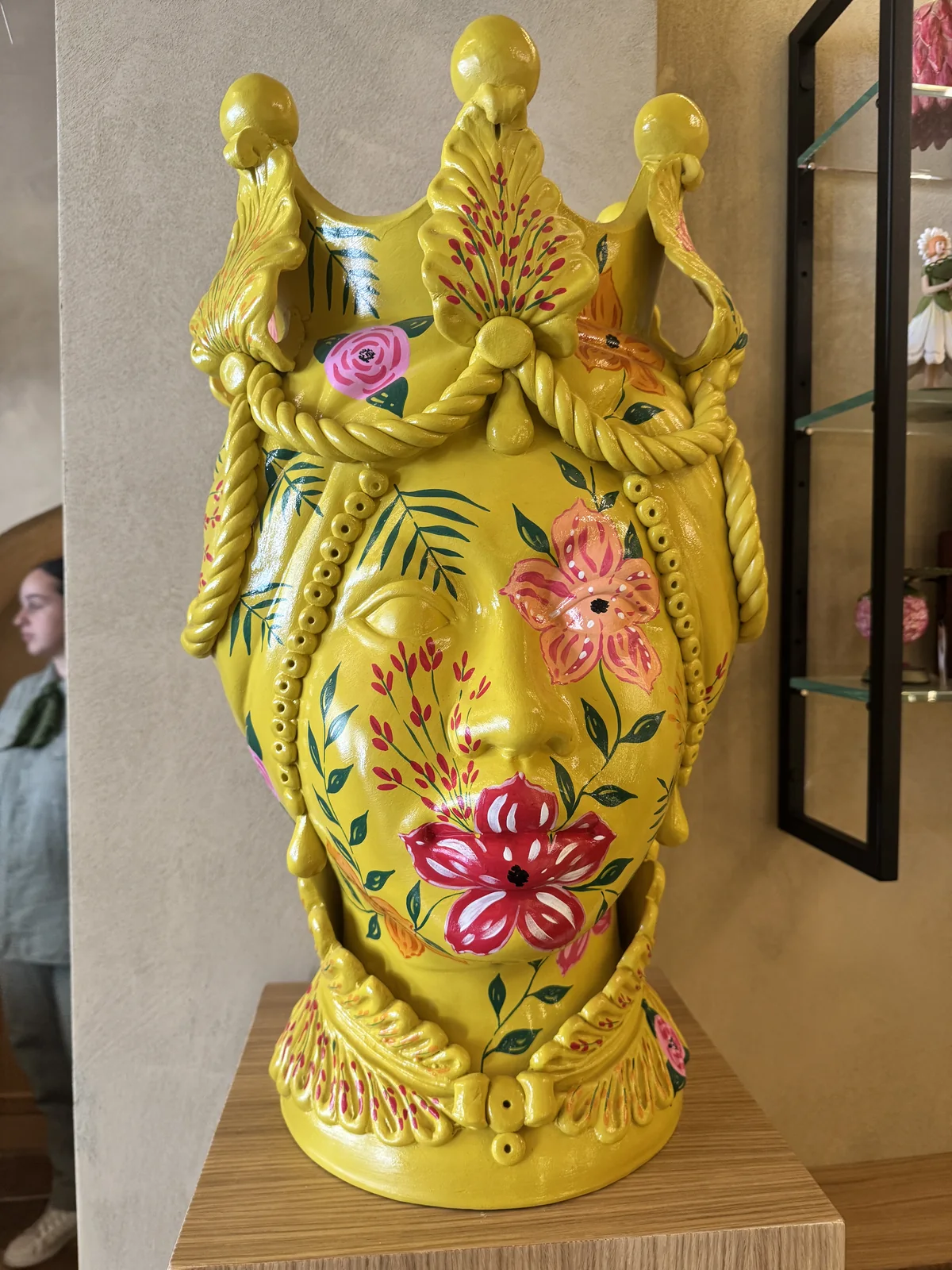 Painted ceramic head